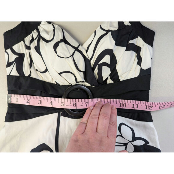 Y2K City Triangles Party Dress Juniors 3 Halter Brown White Tulle Poof Prom Hoco - Picture 8 of 8